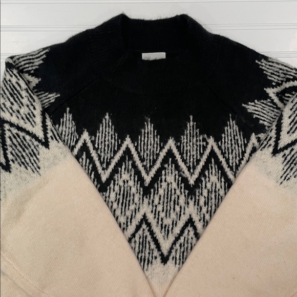 Varley Siren Relaxed Jacquard Sweater Whitecap Grey Black Jacquard Color Medium - Picture 3 of 6